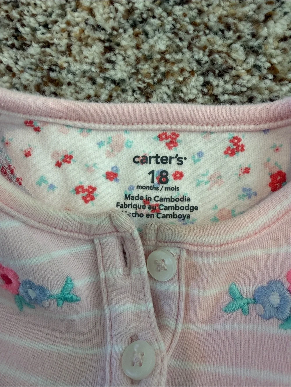 2-Piece Baby Girl Sets with Floral Stripe Bodysuits